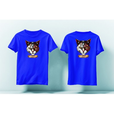 Tricou Cat White Red